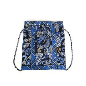 Vera Bradley Windsor Navy Quilted Drawstring Backpack